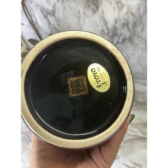 Vintage Toyo Shibata Golden Kiku Ceramic Vase - Picture 3 of 5